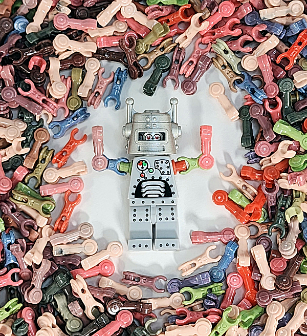 Robot Arms with Shoulder Peg (10 Arms)